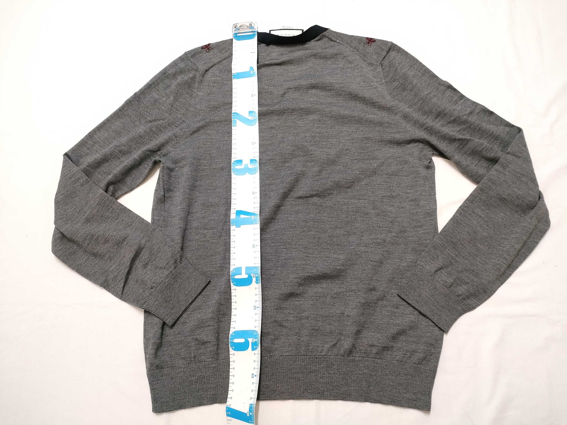 GUCCI Men's XL Gucci Bee Embroidered Knit Top for Men, Plus Size