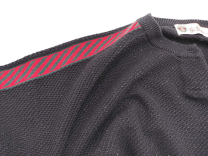 GUCCI Logo Embroidered Knit Top in Black