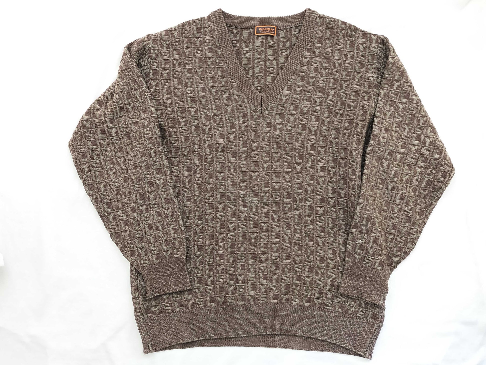 Yves Saint Laurent Yves Saint Laurent logo knit top