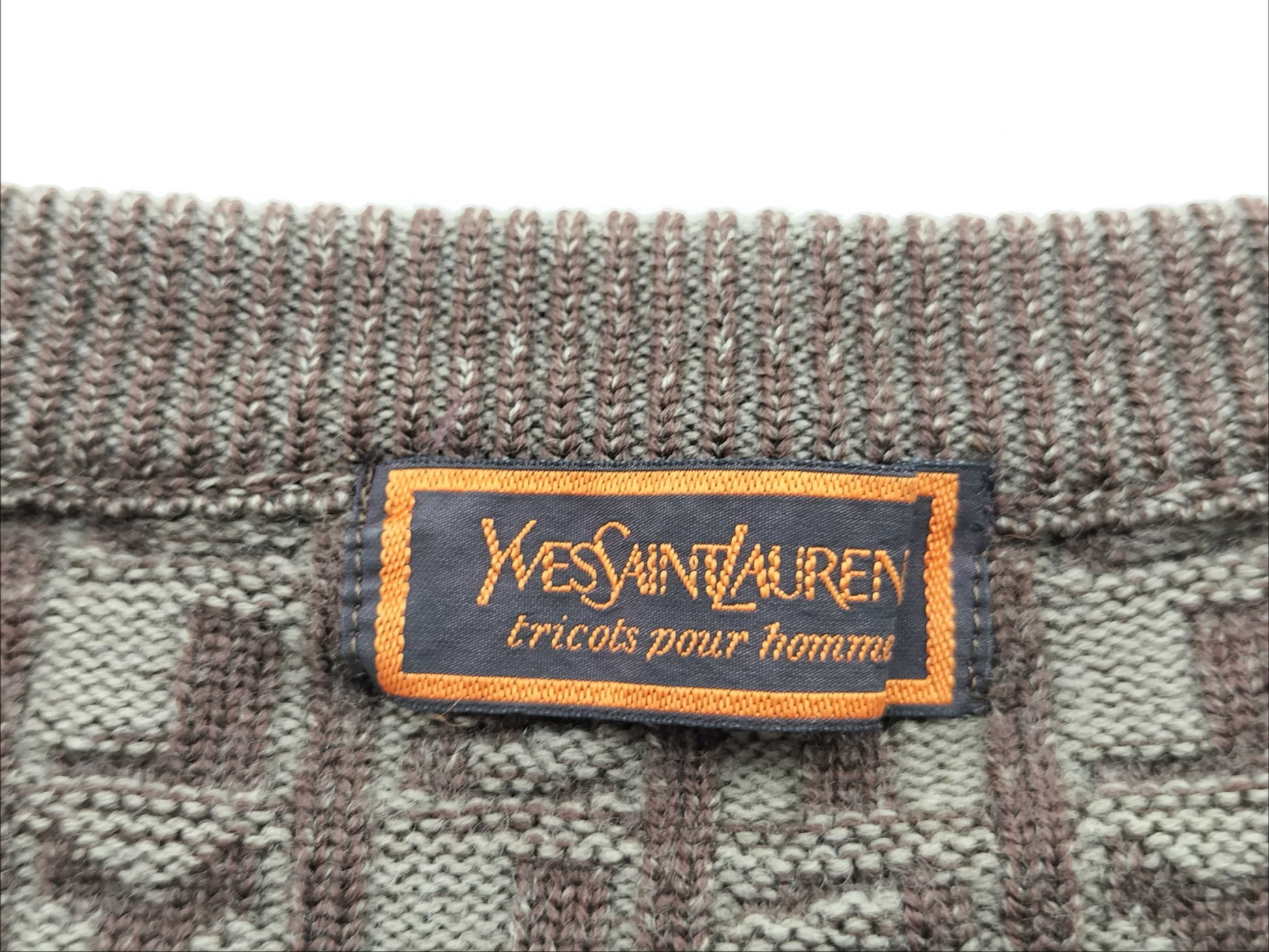 Yves Saint Laurent Yves Saint Laurent logo knit top
