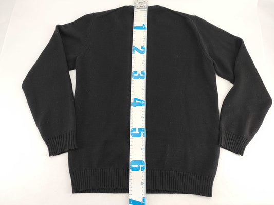 FENDI Men's Karl Lagerfeld Black Knit Top with Embroidered Logo and Current Tag