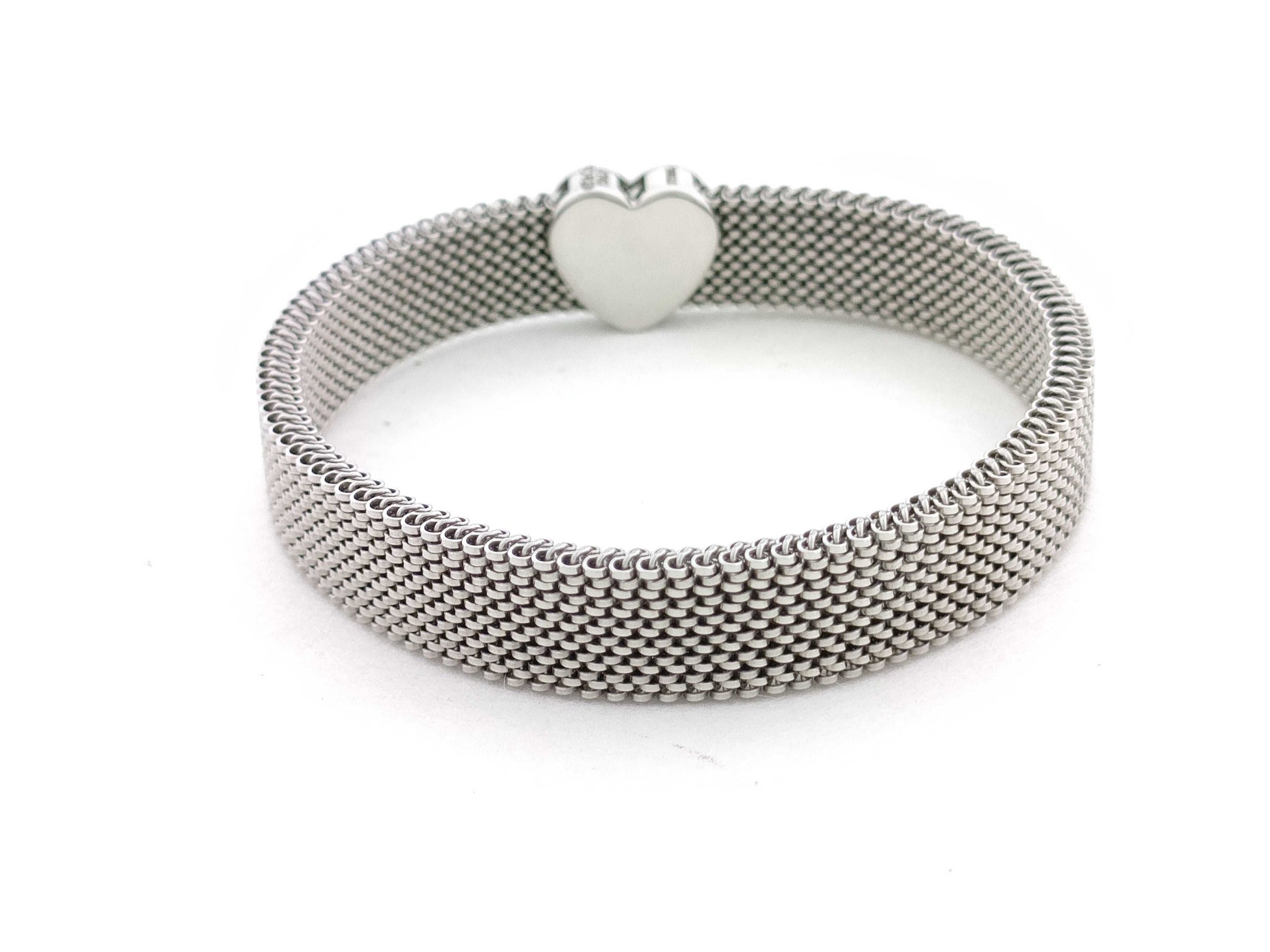 Tiffany & Co. Somerset Bracelet, Heart Mesh, Silver, 16.7g