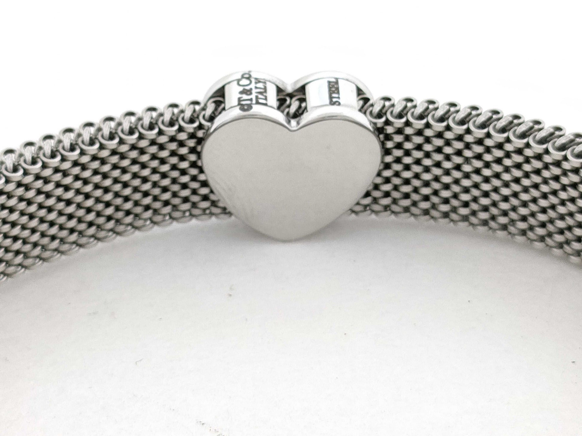 Tiffany & Co. Somerset Bracelet, Heart Mesh, Silver, 16.7g