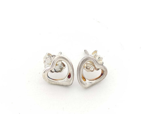 Tiffany & Co. Open Heart 925 Sterling Silver 1.4g Earrings