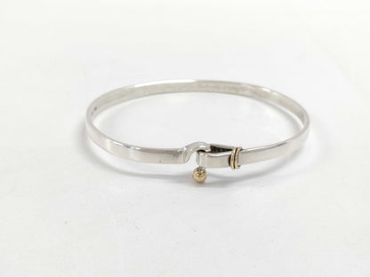 Tiffany & Co. TIFFANY Hook and Eye Bangle Bracelet, 925/750, 12.1g, Bracelet/Bangle