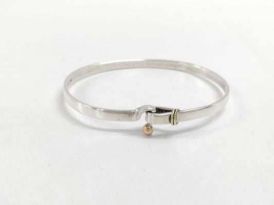 Tiffany & Co. TIFFANY Hook and Eye Bangle Bracelet, 925/750, 12.1g, Bracelet/Bangle