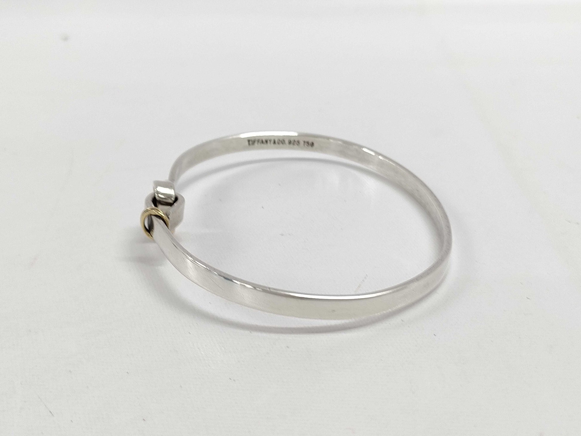 Tiffany & Co. TIFFANY Hook and Eye Bangle Bracelet, 925/750, 12.1g, Bracelet/Bangle