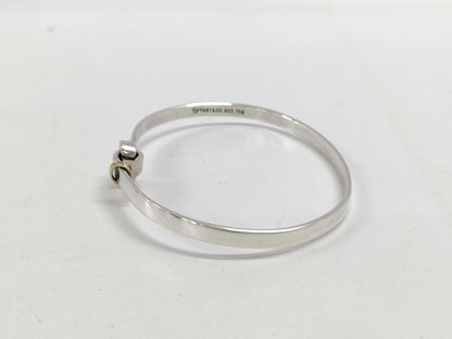 Tiffany & Co. TIFFANY Hook and Eye Bangle Bracelet, 925/750, 12.1g, Bracelet/Bangle