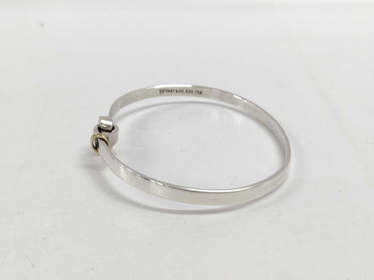 Tiffany & Co. TIFFANY Hook and Eye Bangle Bracelet, 925/750, 12.1g, Bracelet/Bangle