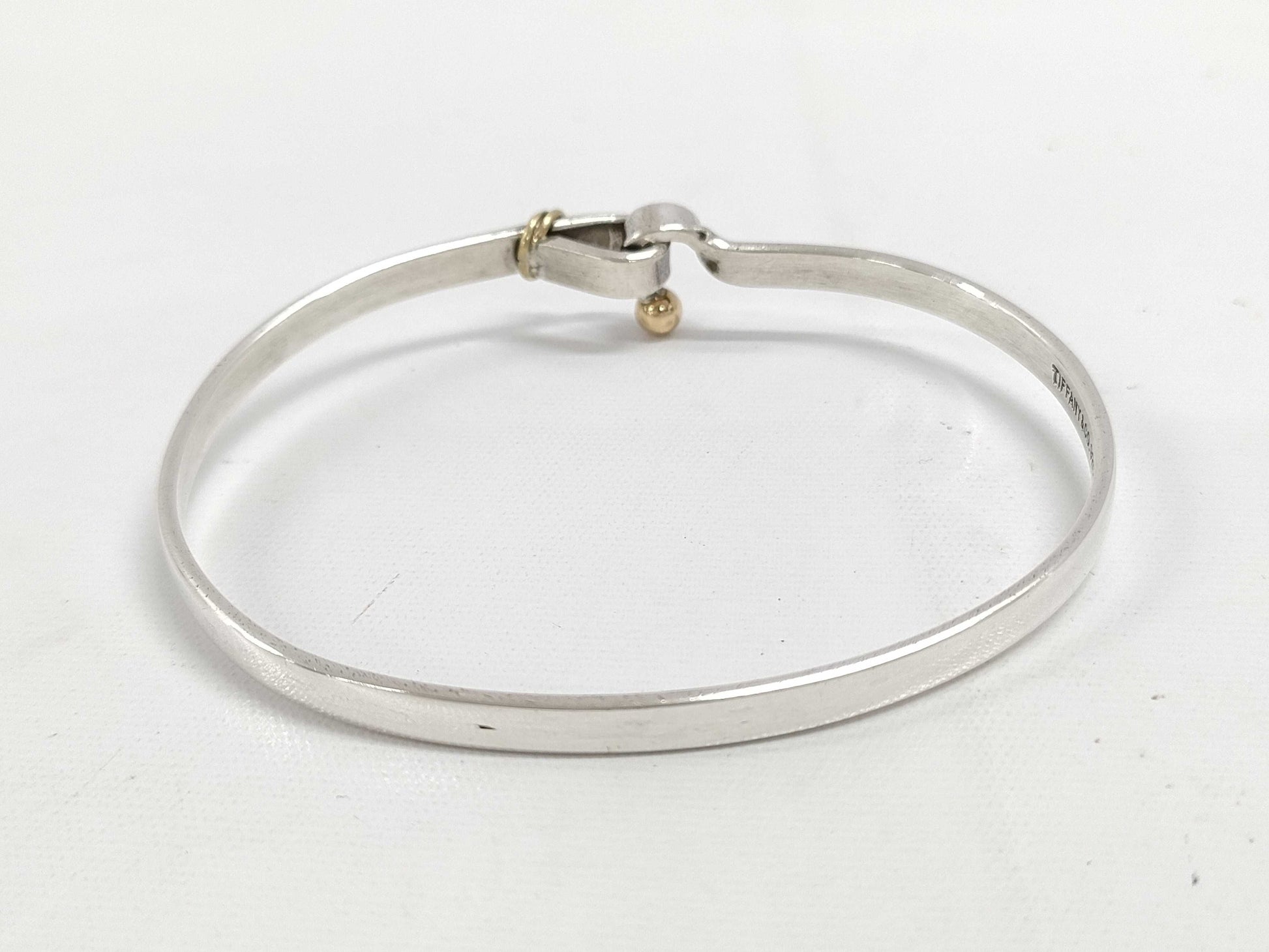 Tiffany & Co. TIFFANY Hook and Eye Bangle Bracelet, 925/750, 12.1g, Bracelet/Bangle