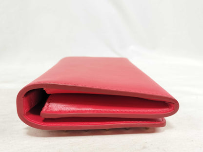 Christian Louboutin Macaron Continental Leather Wallet, Red