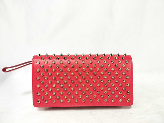 Christian Louboutin Macaron Continental Leather Wallet, Red