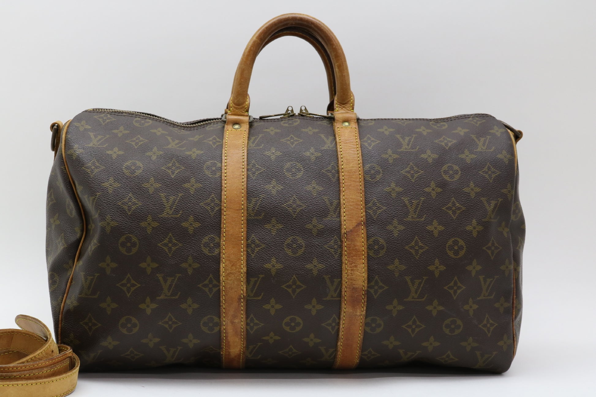 LOUIS VUITTON Monogram Keepall Bandouliere 45 Handbag