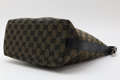 GUCCI GG Canvas Leather Handbag