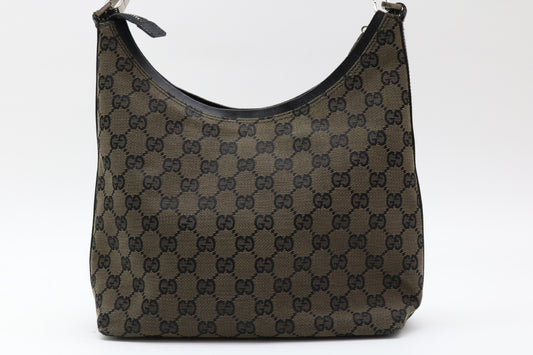 GUCCI GG Canvas Leather Handbag