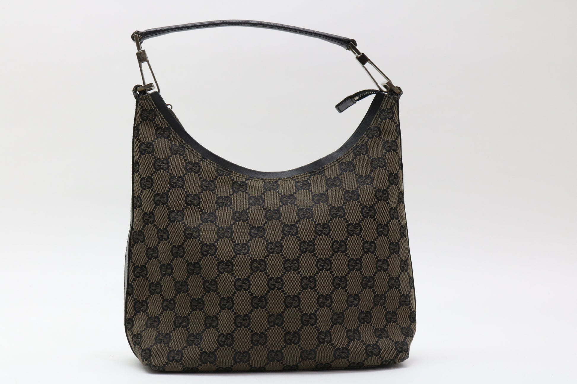 GUCCI GG Canvas Leather Handbag