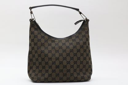 GUCCI GG Canvas Leather Handbag