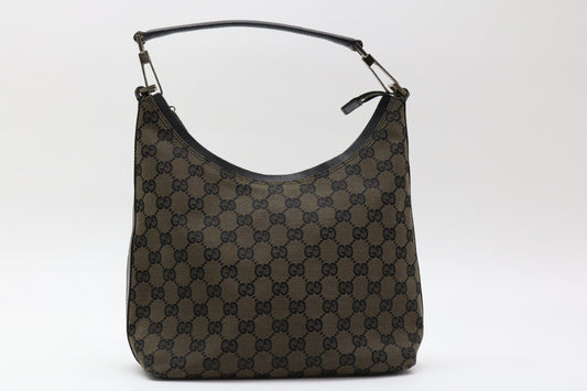 GUCCI GG Canvas Leather Handbag