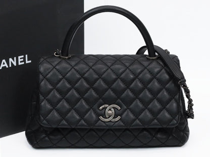 CHANEL Caviar Skin Coco Handle S 21 Series Shoulder Bag