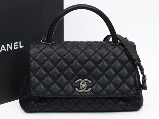 CHANEL Caviar Skin Coco Handle S 21 Series Shoulder Bag