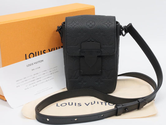 LOUIS VUITTON Taurillon Monogram S-Lock Vertical Wearable Wallet M81524 RFID-enabled Shoulder Bag