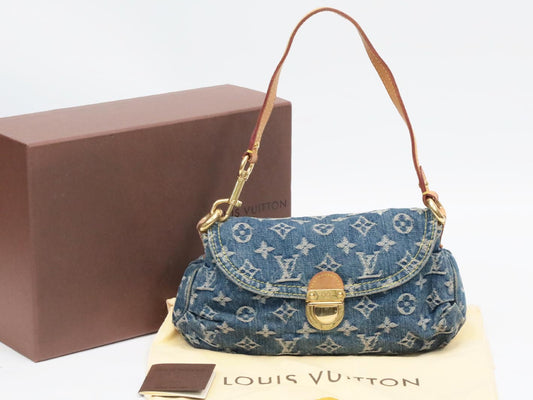 LOUIS VUITTON Monogram Denim Mini Pretty M95050 Shoulder Bag