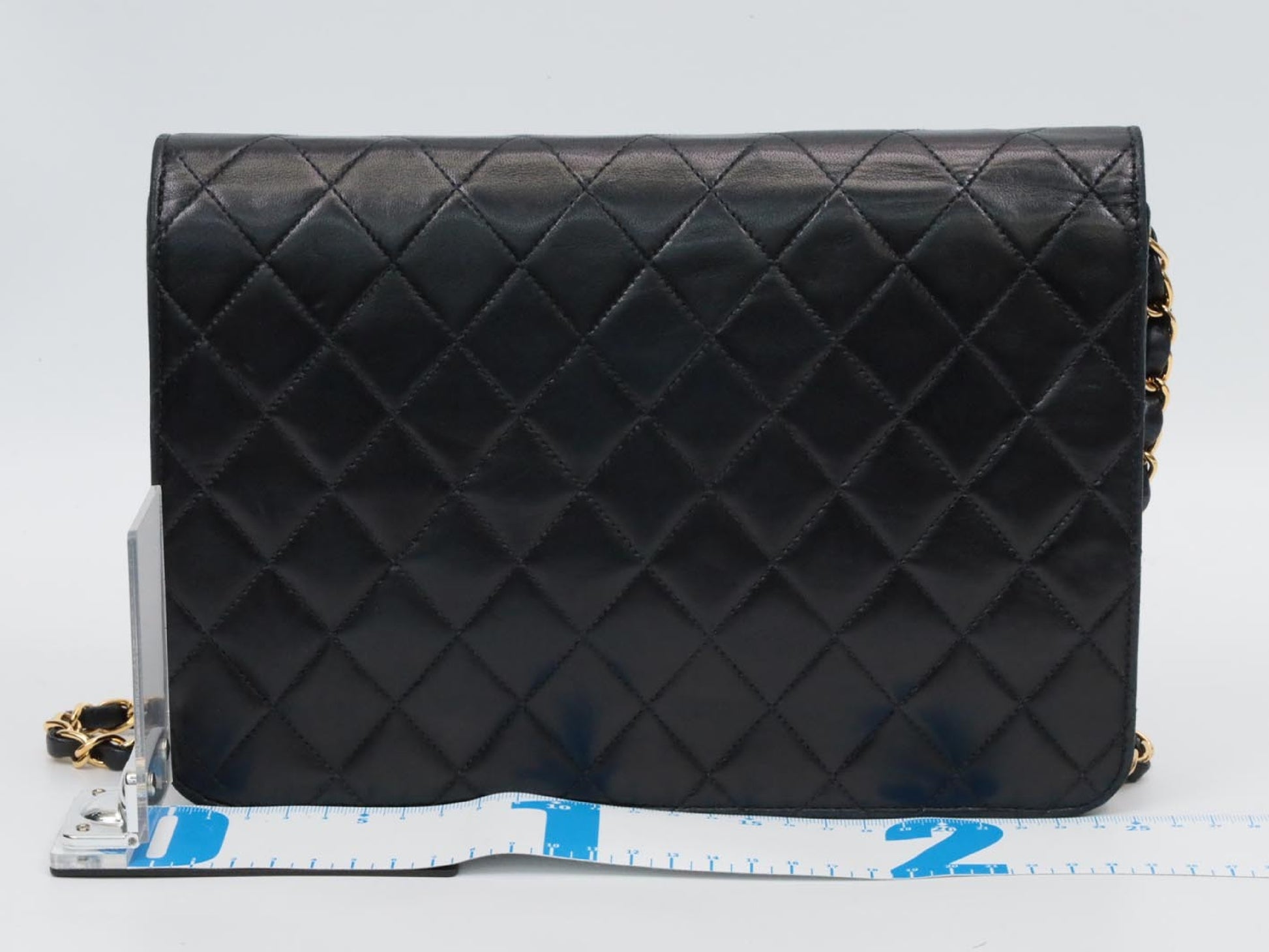 CHANEL Lambskin Matelasse Single Flap Turnlock Shoulder Bag, No. 6