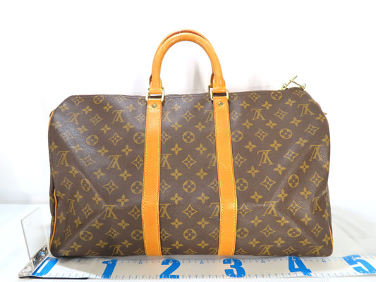 LOUIS VUITTON Monogram Louis Vuitton Keepall Boston Bag