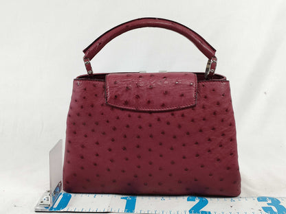 LOUIS VUITTON Ostrich Capucines PM Handbag