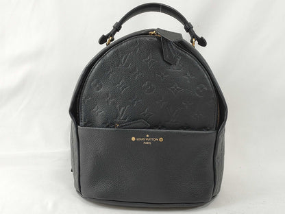 LOUIS VUITTON Monogram Empreinte Sorbonne M44016 Black RFID Enabled Backpack