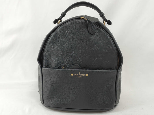 LOUIS VUITTON Monogram Empreinte Sorbonne M44016 Black RFID Enabled Backpack