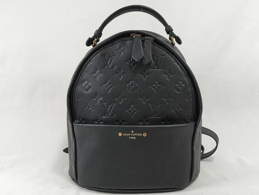 LOUIS VUITTON Monogram Empreinte Sorbonne M44016 CA0178 Black RFID Enabled Backpack