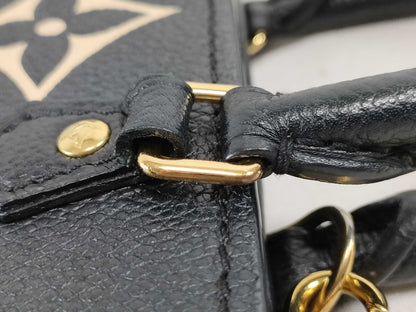 LOUIS VUITTON Monogram Empreinte Petite Sac Plat M57937 Black RFID Enabled Handbag
