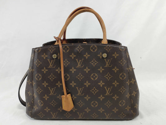 LOUIS VUITTON Monogram Montaigne MM M41056 TR3106 Brown Handbag