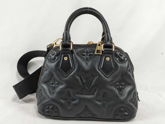 LOUIS VUITTON Bubble Gram Alma Soft BB M59793 RFID Enabled Black Handbag