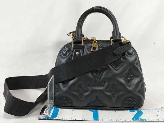 LOUIS VUITTON Bubble Gram Alma Soft BB M59793 RFID Enabled Black Handbag