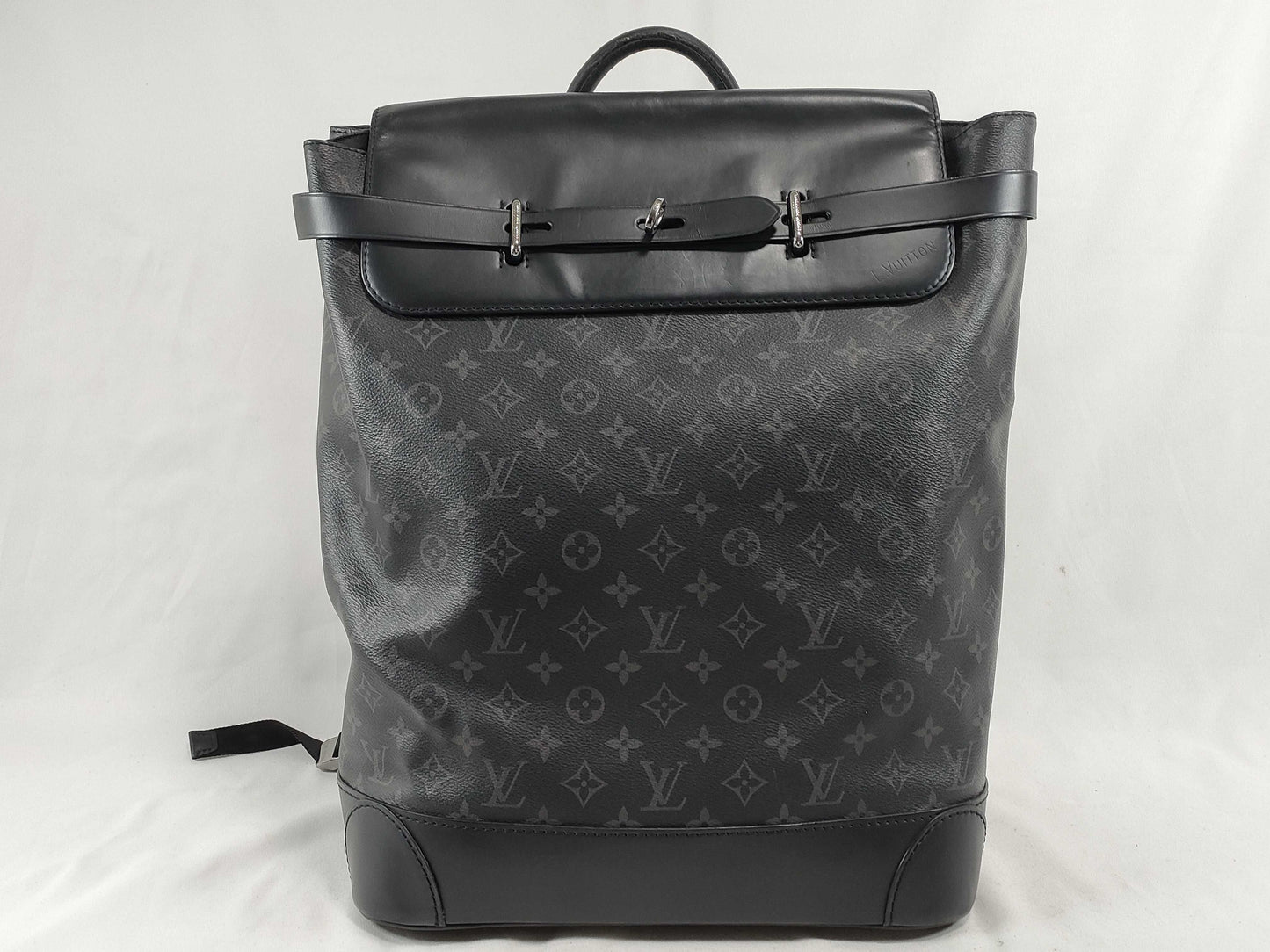 LOUIS VUITTON Monogram Eclipse Steamer Backpack M44052 TR5107 Black Backpack