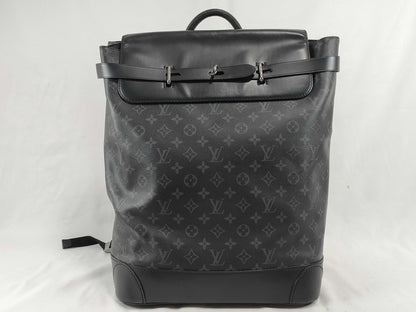 LOUIS VUITTON Monogram Eclipse Steamer Backpack M44052 TR5107 Black Backpack
