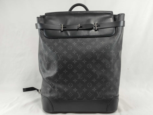 LOUIS VUITTON Monogram Eclipse Steamer Backpack M44052 TR5107 Black Backpack