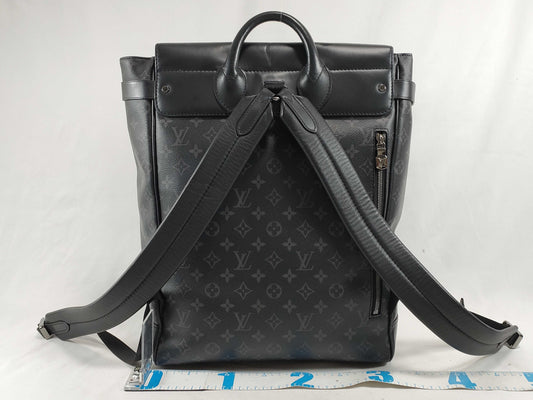 LOUIS VUITTON Monogram Eclipse Steamer Backpack M44052 TR5107 Black Backpack