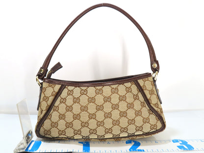 GUCCI GG Canvas Abbey Handbag One-Shoulder Accessory Pouch Pouch