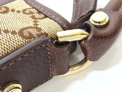 GUCCI GG Canvas Abbey Handbag One-Shoulder Accessory Pouch Pouch