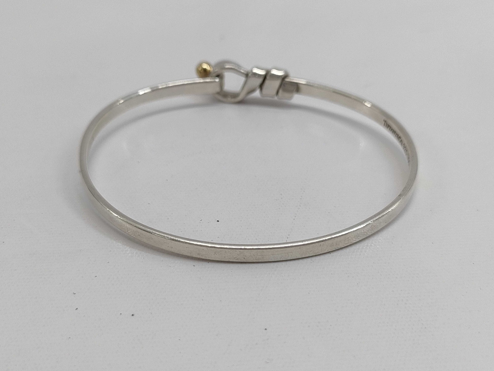 Tiffany & Co. Tiffany Hook & Eye Bangle 925 750 Combination Bracelet/Bangle