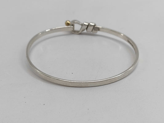 Tiffany & Co. Tiffany Hook & Eye Bangle 925 750 Combination Bracelet/Bangle