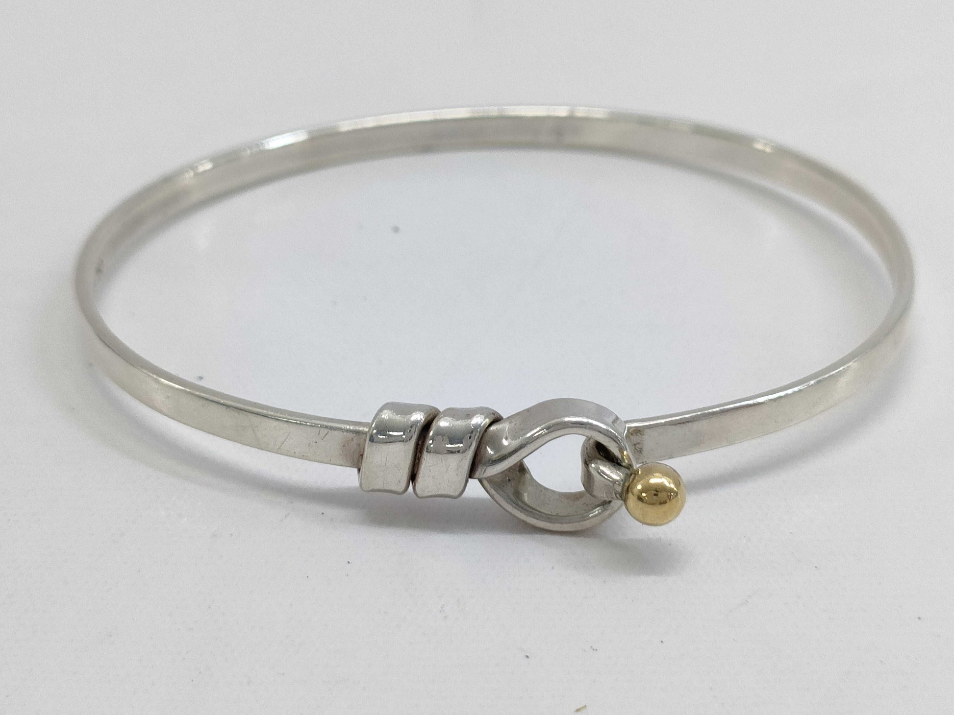 Tiffany & Co. Tiffany Hook & Eye Bangle 925 750 Combination Bracelet/Bangle