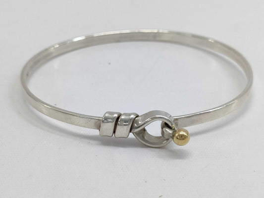 Tiffany & Co. Tiffany Hook & Eye Bangle 925 750 Combination Bracelet/Bangle