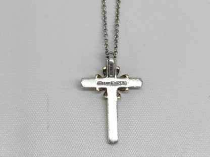 Tiffany & Co. Tiffany Cross Necklace 925 750 Combination Necklace
