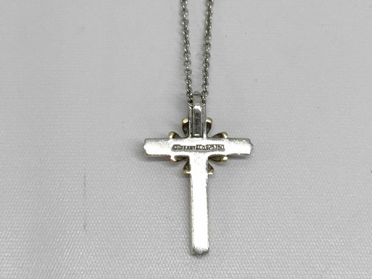 Tiffany & Co. Tiffany Cross Necklace 925 750 Combination Necklace