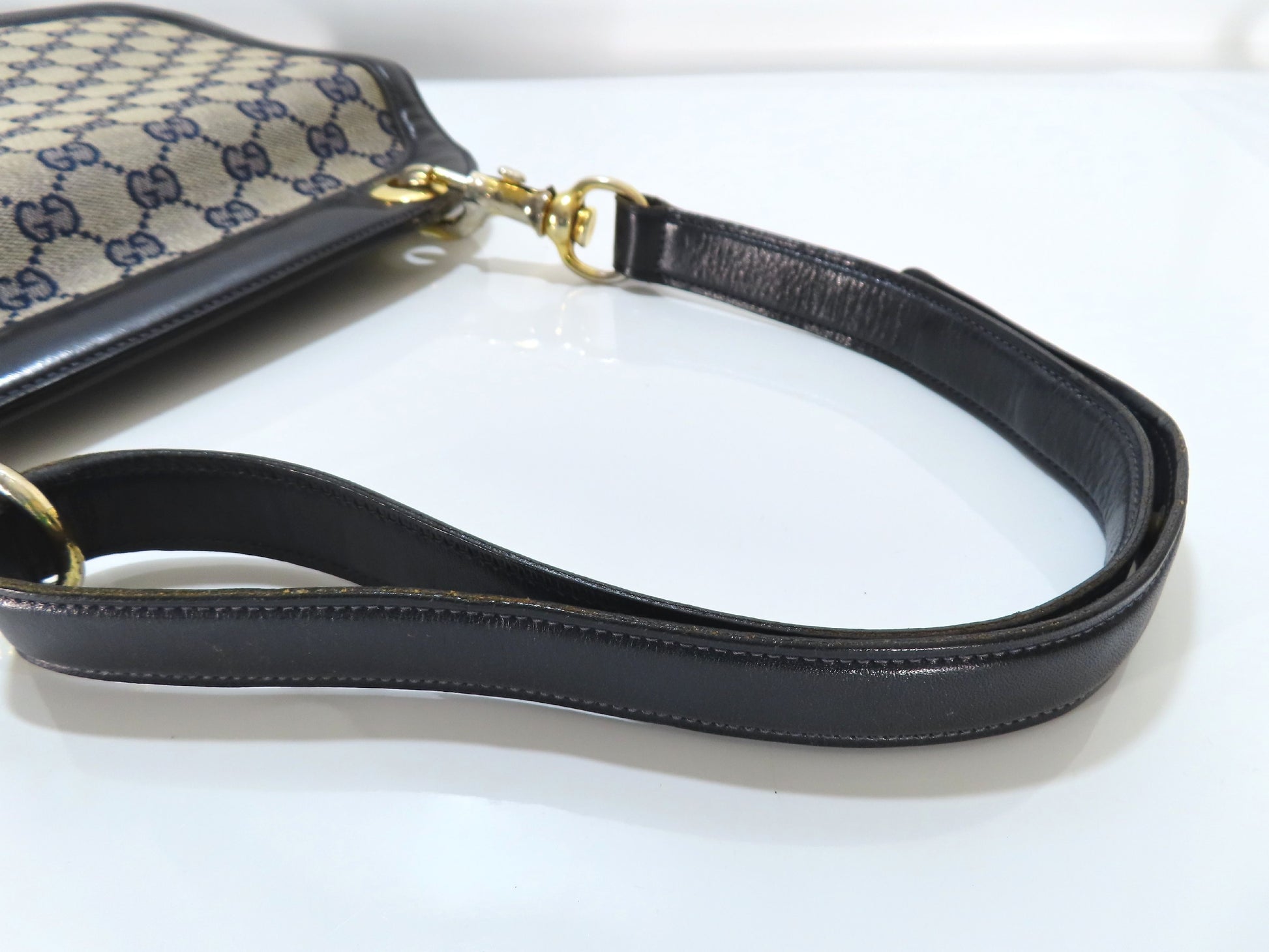 GUCCI GG Canvas Navy Handbag Shoulder Bag