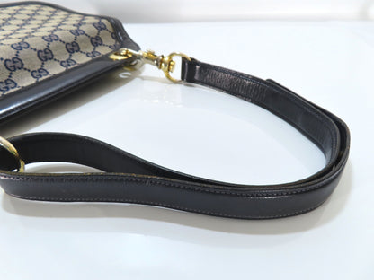 GUCCI GG Canvas Navy Handbag Shoulder Bag